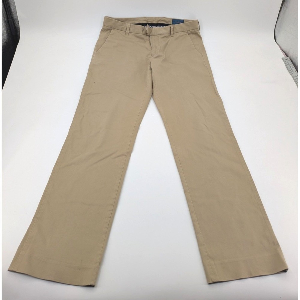 Fairlane Men's Refined Twill Chino Pants 34x33 Tan Khaki Flat Front Stretch Golf